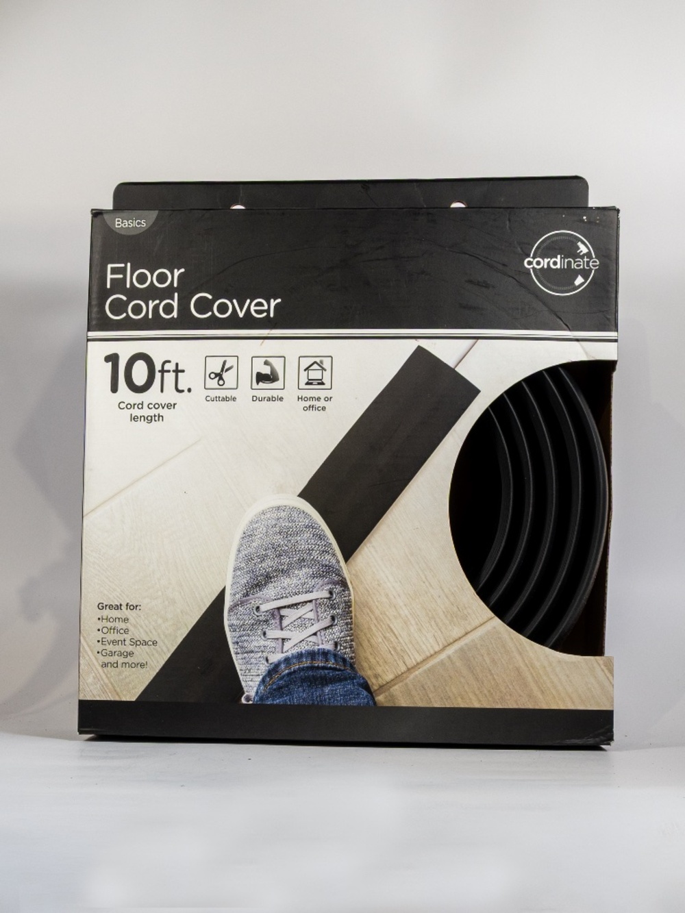 CORDinate 10ft Floor Cord Cover, 10 ft x 2.5". New, never opened.